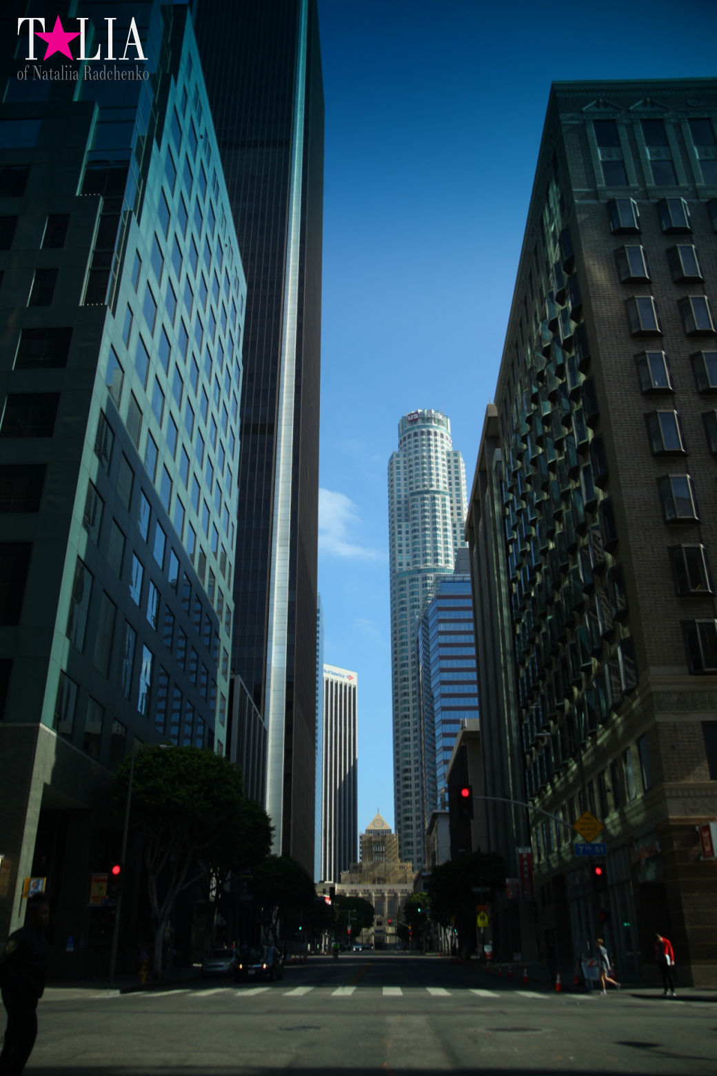 Даунтаун Лос Анджелеса + Знак LAX (Калифорния)